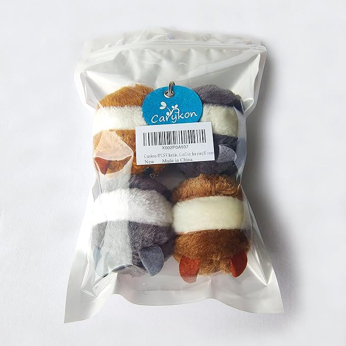 4PCS Vibrating Drawstring Mouse Cat Catching Mouse Toy Funny Cat Mouse Plush Cat Toy Jumping Mouse