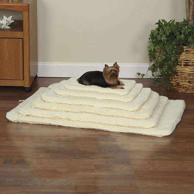 Double-Sided Sherpa Mats - Versatile and Comfortable Mats for Dogs and Cats - X-Large, Natural