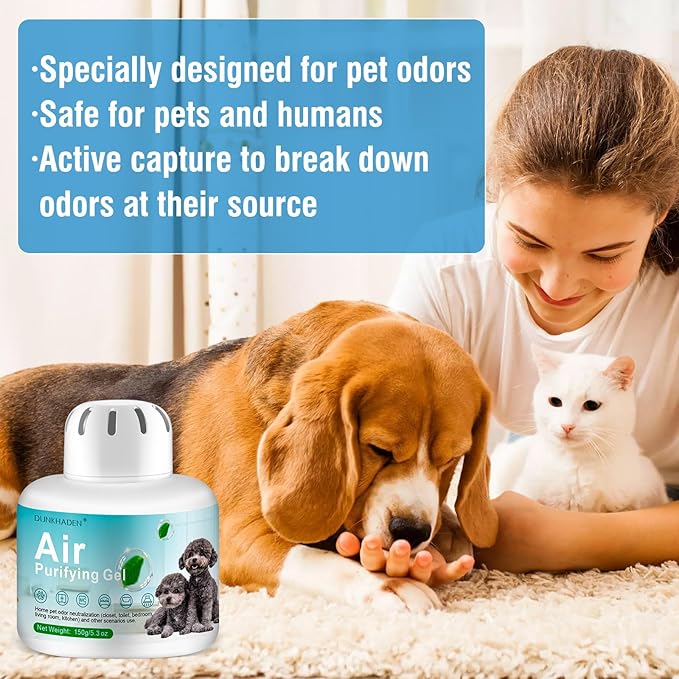 5.3 oz./150g Pet Odor Eliminator Pet Odor Eliminator for Strong Odor Gel Air Purifying Gel Suitable for Home Pet Deodorant Box - Odor Eliminator to Freshen Air