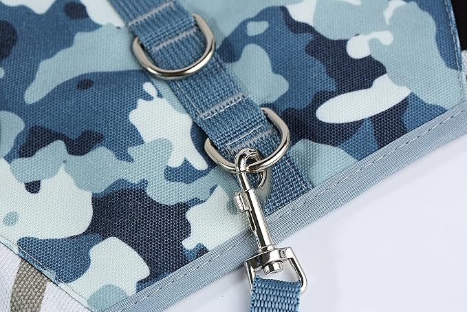 Cat Harness and Leash for Walking Escape Proof, Adjustable Cat Vest Harness, Padded Stylish Cat Walking Jackets, Grey Camo, X-Small