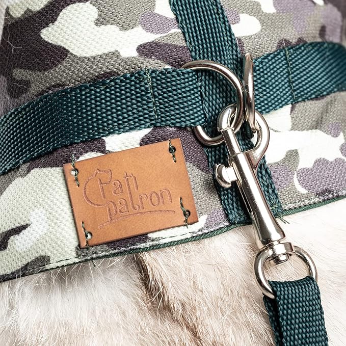 Cat Harness and Leash Set, Cats Escape Proof - Adjustable Kitten Harness for Large/Medium/Small Cats, Walking Travel Petsafe Harness (Camouflage, Medium)