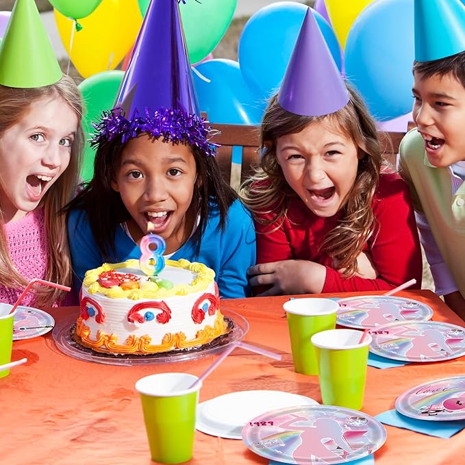 96 Pcs Birthday Plates and Napkins Party Supplies - Disposable Forks Paper Dessert Tableware Guitar Cartoon Decorations Table Dinnerware Favors Set, Serves 24(Guitar)