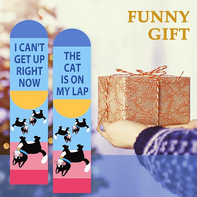 AGRIMONY Funny Cat Dog Socks for Women Teen Girls-Animal Novelty Cute Socks-Mothers Day Cat Dog Mom Gifts Stocking Stuffers