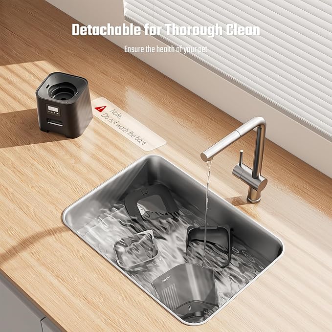 Automatic Cat Feeder- 4L Timed Cat Food Dispenser 1-6 Meals Control for Cat and Small Dog- Auto Pet Feeder with Desiccant Bag Keep Fresh for Reliable Easy Set Up and Clean- Voice Recorder