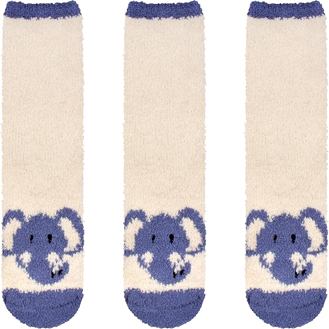 BambooMN Women's Super Soft Warm Microfiber Fuzzy Cozy Animal Socks or Christmas Winter Animal Socks, Value Pack