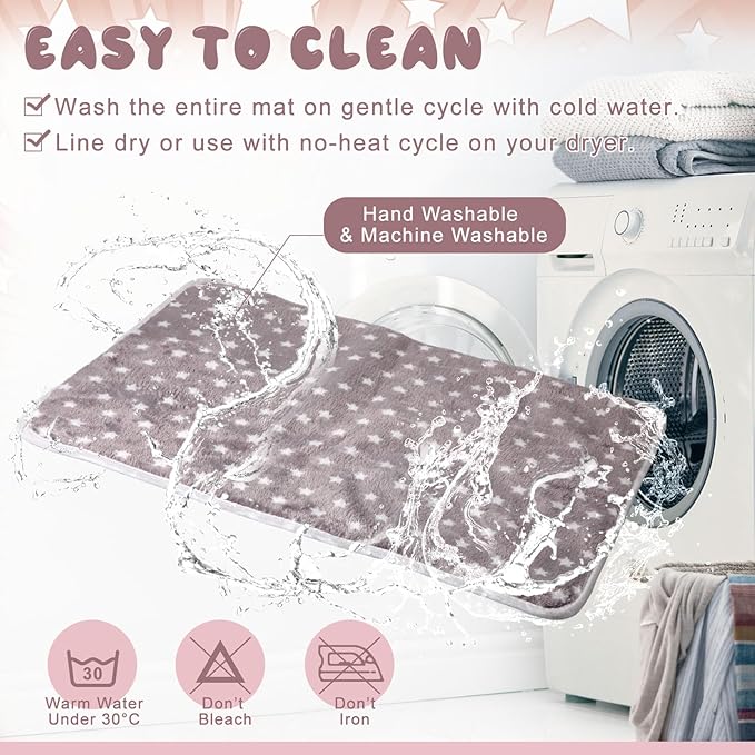 2 Pcs Self Warming Cat Bed Cute Dog Cat Thermal Mat Self Warming Star Cat Mat Pet Heating Pad Cat Blanket for Indoor Outdoor Washable(Small Star,24 x 18)