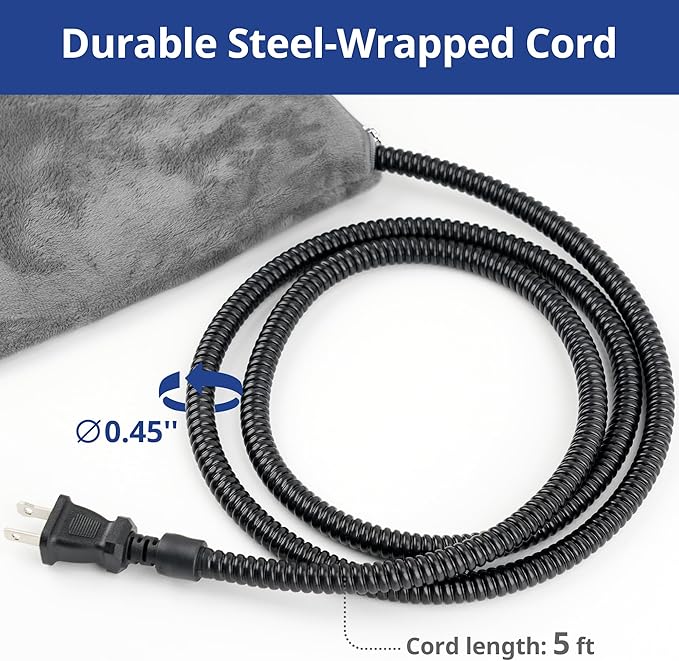 NICREW Pet Heating Pad for Dogs and Cats, Heated Dog Bed with Steel-Wrapped Cord and Soft Fleece Cover, 27.5 x 17.5 Inch, 50 Watts