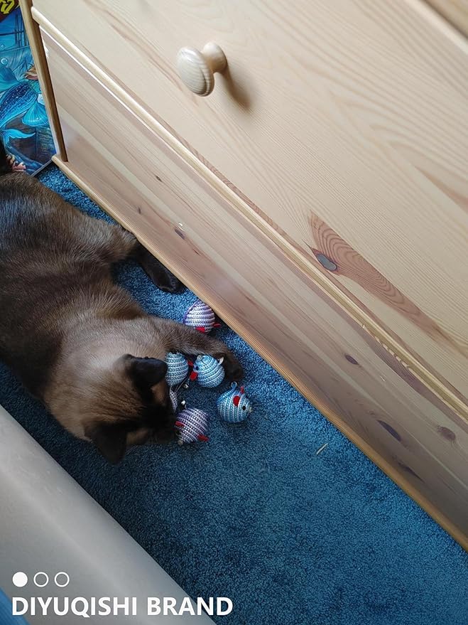 19-Piece Cat Toys Pack - 5 Bell Balls, 10 Plush Balls, 4 Spring Toys - Kitten Toys for Indoor Cats