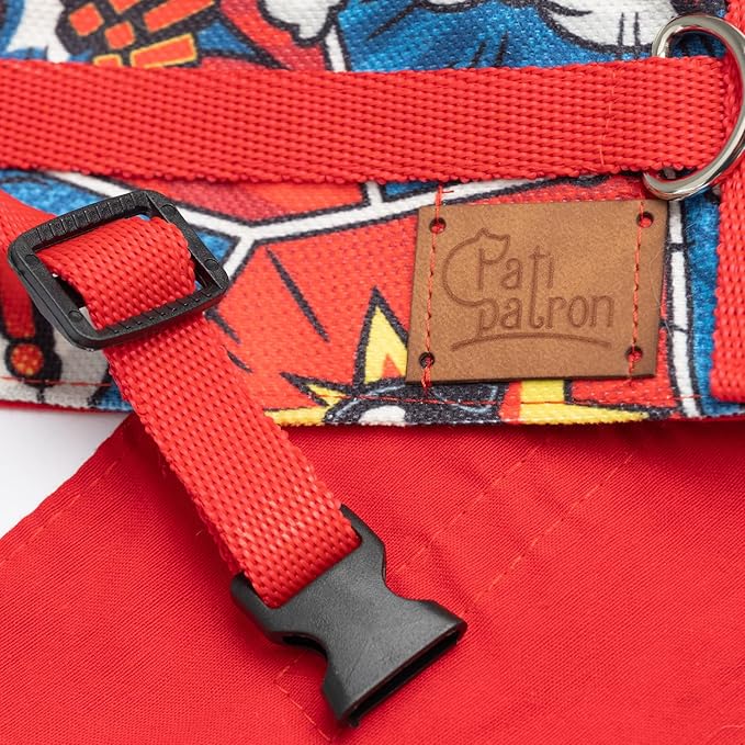 Cat Harness and Leash Set, Cats Escape Proof - Adjustable Kitten Harness for Large/Medium/Small Cats, Walking Travel Petsafe Harness (Boom!, Large)