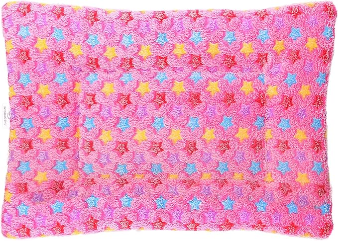 FJWYSANGU Fluffy Pet Cat Blanket Soft Coral Velvet Pet Puppy Cushion Mat Warm Cover Soft Pad Mat Pink S