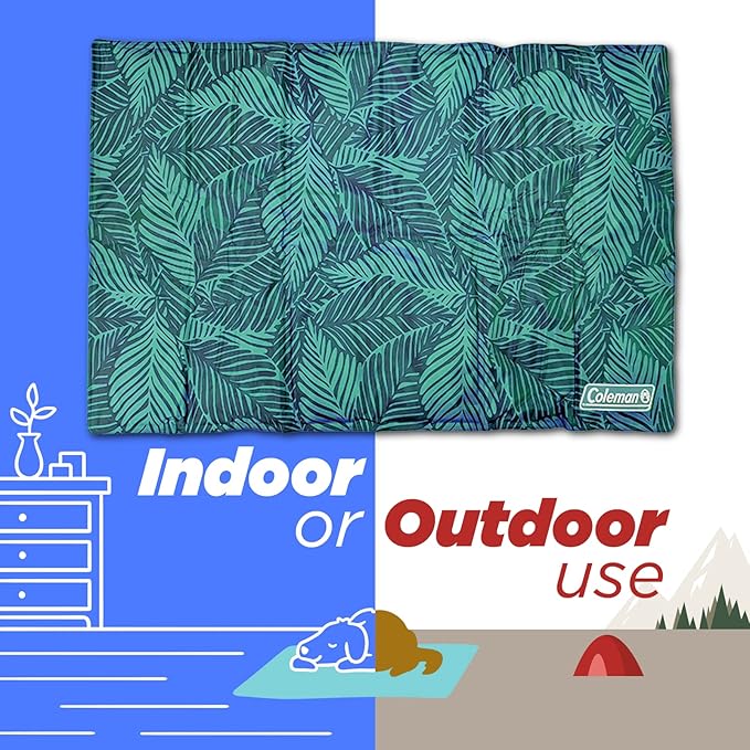 Coleman Reversible Cooling Pet Mat, Medium, 24" x 30", Navy and Teal