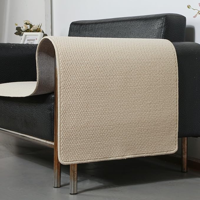 SHENGOCASE 67"x 23.6" Thickened Cat Wall Climbing Carpet, Cat Wall Furniture, Wall Scratcher, Scratching Post, Couch Sofa Protector (Creamy-White)