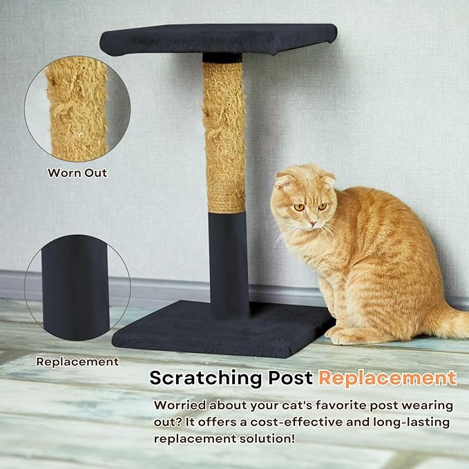 Cat Scratch Mat (Black, 8-Pack, 9.8''*18.8''), Furniture Protector from Cats Scratching, Strong Self-Adhesive Backing for Easy and Sturdy Application, Versatile for Cat Trees, Posts, and Beds