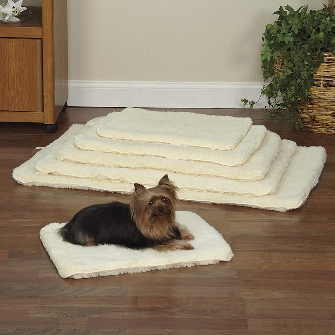 Double-Sided Sherpa Mats - Versatile and Comfortable Mats for Dogs and Cats - Large, Natural