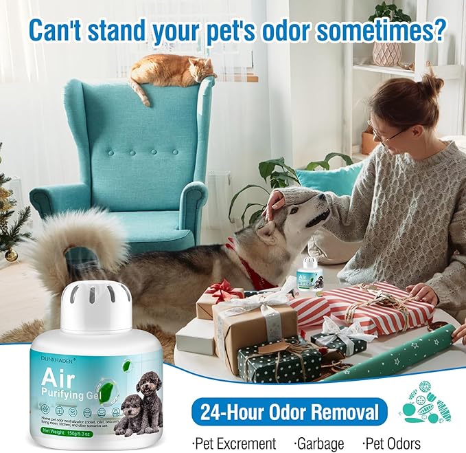 5.3 oz./150g Pet Odor Eliminator Pet Odor Eliminator for Strong Odor Gel Air Purifying Gel Suitable for Home Pet Deodorant Box - Odor Eliminator to Freshen Air
