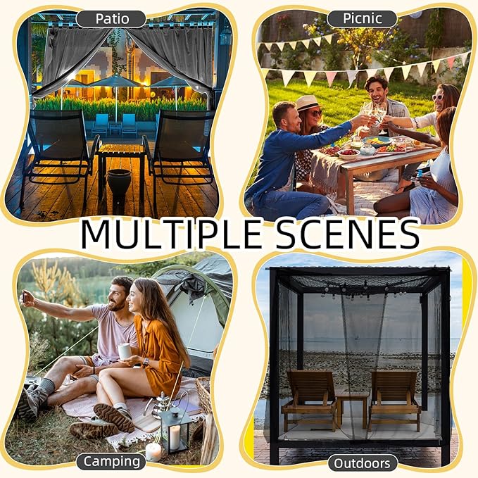 4 Corners Mosquito Net for Mosquiteros para Camas Bed Canopies Netting Bed Drapes Rectangular Mosquito Mesh for Camping Home Outdoor Travel Dormitory(Black,L75 X W79 X H67 Inch)