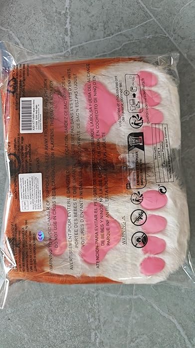 Animal Fuzzy Slippers Bear Cat Wolf Dog Fox Fursuit Feet Paw Claw Shoes Furry Boots Costume Accessories for Adult Kids