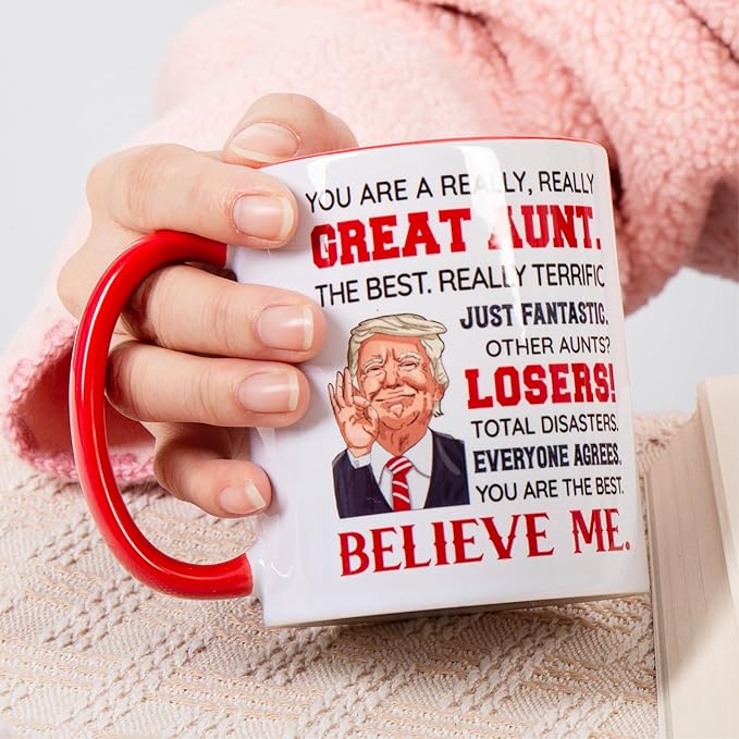 Aunt Gifts - BAE Mug from Niece Nephew - Great Auntie Gift for Mothers Day Birthday Christmas Anniversary - Aunt Ceramic Mug 11oz