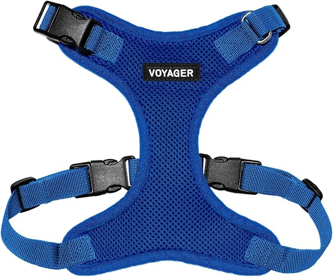 Voyager Step-in Lock Pet Harness - All Weather Mesh, Adjustable Step in Harness for Cats and Dogs by Best Pet Supplies - Royal Blue, XL