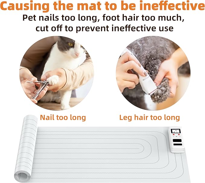 pet Training mat, Scan pet Indoor Electric Shock mat, LED Screen Cats and Dogs Electric Shock mat, Electric Drive Training mat to Keep Pets Away from The Sofa, 3 Modes (20"x48") (20x48) (20X48)