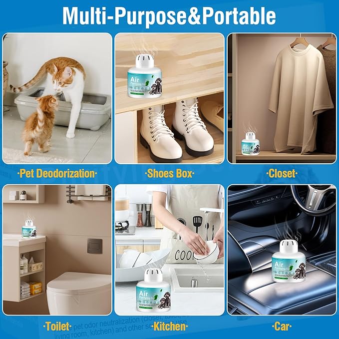5.3 oz./150g Pet Odor Eliminator Pet Odor Eliminator for Strong Odor Gel Air Purifying Gel Suitable for Home Pet Deodorant Box - Odor Eliminator to Freshen Air
