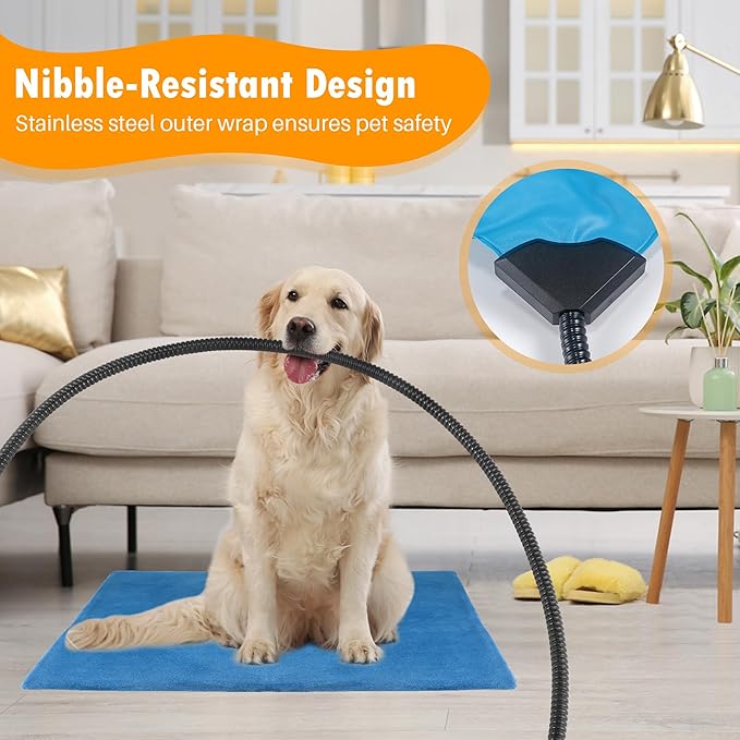 Pet Heating Pad for Cat Heating Pad Indoor Self Heating Cat Pad with 6 Adjustable Temperature & 5 Timers, Dog Heating Pad Waterproof Heated Dog Bed with Chew Resistant Cord Pet Heating Pad