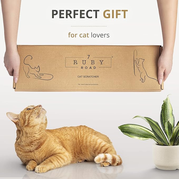7 Ruby Road Wall Mounted Cat Scratcher - Indoor Cat Scratching Board Cat Vertical Cat Scratcher for Wall - Cat Scratch Pad Scratching Post for Indoor Cat Wall Mounted - Cat Wall Furniture Scratch