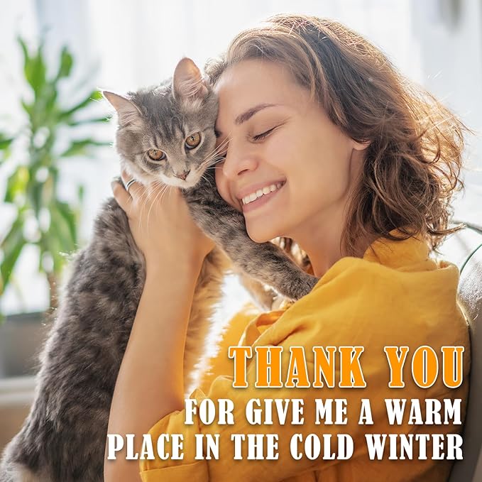 Kiroto Outdoor Heating Pad for Cats, Pet Heating Pad for Cats Outside, Waterproof Cat Warming Pad, Heated Cat Bed Safe Electric Heating Pad for Cat House, Feral Cat Heating Pad, 20" x 16"