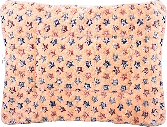 FJWYSANGU Fluffy Pet Cat Blanket Soft Coral Velvet Pet Puppy Cushion Mat Warm Cover Soft Pad Mat XL Beige