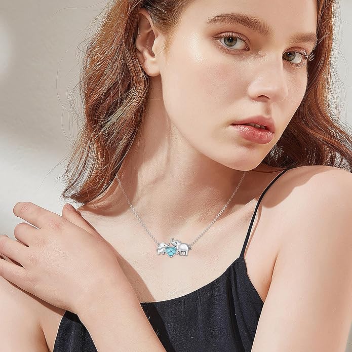 Cuoka Elephant,Wolf,Cat Matching Jewelry Set Sterling Silver Yin Yang Friendship Couple Pendant Necklace Jewelry Birthday Gift For Women Men