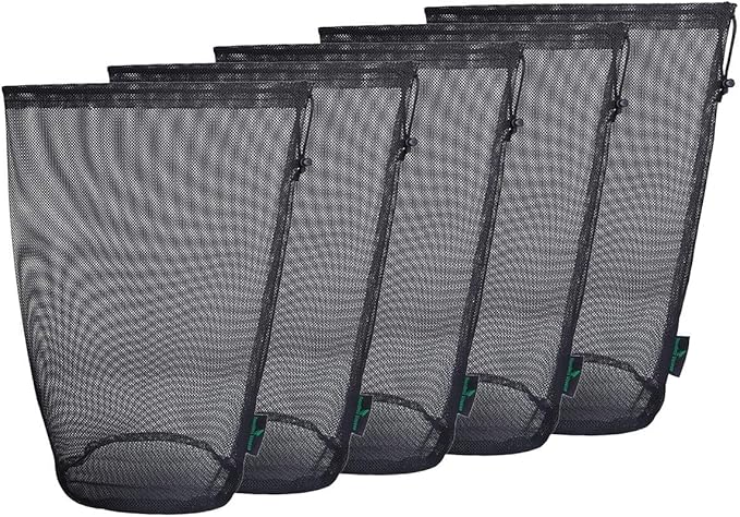 5pcs Nylon Mesh Bag Travel Stuff Sack Sports Equipment Bag BVP01XL