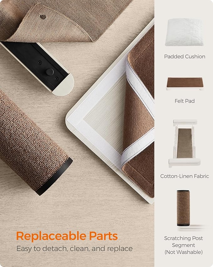 Feandrea Clickat Planet - Cat Wall Furniture, Set of 10, Cat Tree, Scratching Post, Shelves, Hammock, Bridge, Feeder, Extremely Quick Assembly, Unlimited Expandability, Replaceable Module and Parts