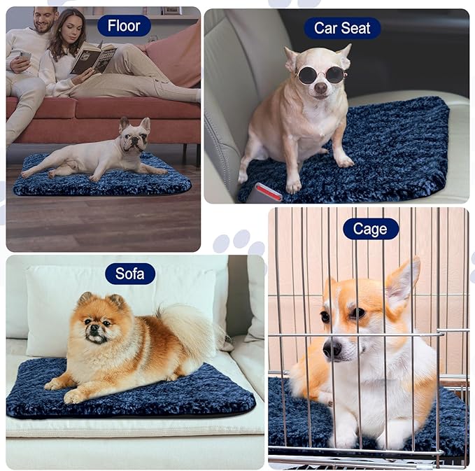 4 Pack Self Warming Cat Pads Self Heating Cat Mat Thermal Pads for Small Dogs Washable Pet Kennel Pad Crate Bed Mat with Removable Covers for Indoor Outdoor Pet