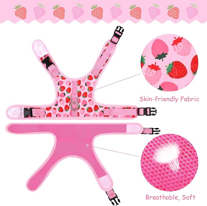 URATOT Cat Harness and Leash Set Cat Vest Harness Pet Leash and Collar Set Pet Harness for Kitties Puppies Small Pets Outdoor Walking, X-Small