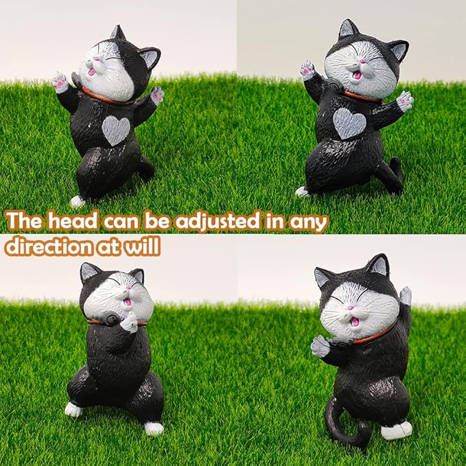 10 Pcs Realistic Cat Figure Mini Cute Cat Characters Miniature Educational Figures Kitten Easter Eggs Cake Topper Christmas Birthday Gift for Cat Lover