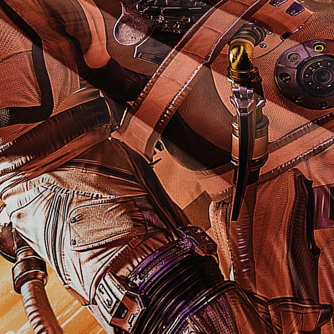 AILONEN Astronaut Comforter Set for Teens Boys Kids Girls, Space Astronaut Bedding Set Full Size,Outer Space Themed Quilted Duvet Bed Set,Planet Quilt,1 Comforter 2 Pillowcases 3 Piece