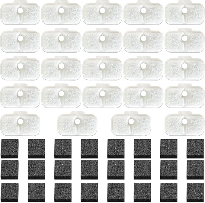 24 PCS Cat Water Fountain Filter Replacement for Petlibro - Pre-Filter Sponges Compatible with PLWF105, PLWF115, PLWF005 - Keep Your Pet Libro Fountain Clean and Fresh with PET Standard Filters