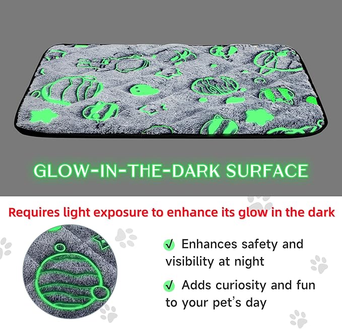 Paw Legend Self Warming Cat Bed Mat (25.6" x 19.7") Self Heating Cat Dog Pad Ultra Soft Extra Warm Thermal Indoor Outdoor Sleeping Washable Non-Slip Bottom Dog Heating Pad