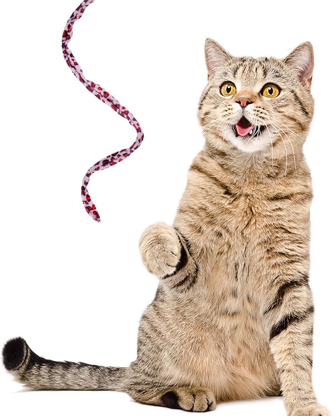 3 Pieces Jungle Cat Wand Cat Teaser Charmer Interactive Cat Toys Wand Fun Cat Kitten Kitty Playing Toy, 3 Styles (Classic Color)