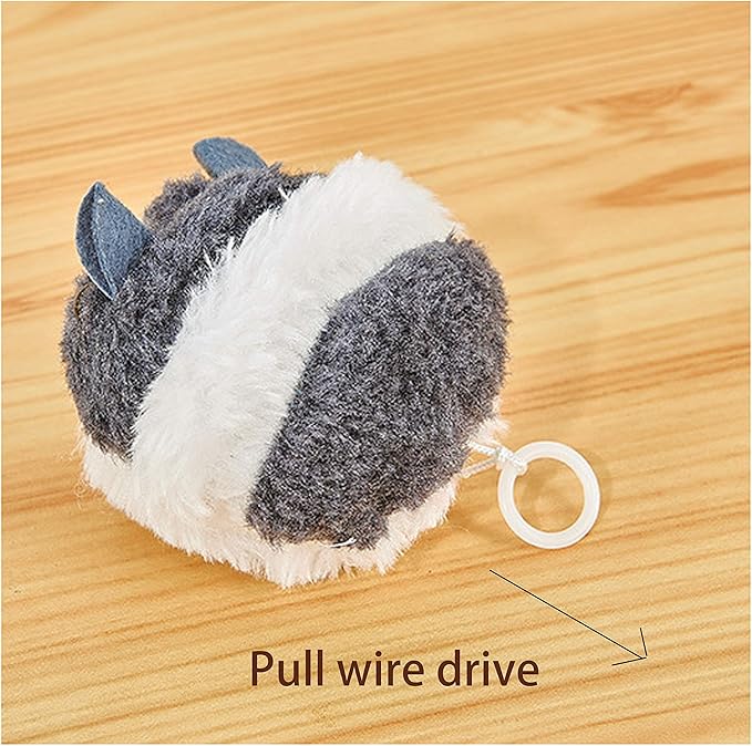 4PCS Vibrating Drawstring Mouse Cat Catching Mouse Toy Funny Cat Mouse Plush Cat Toy Jumping Mouse