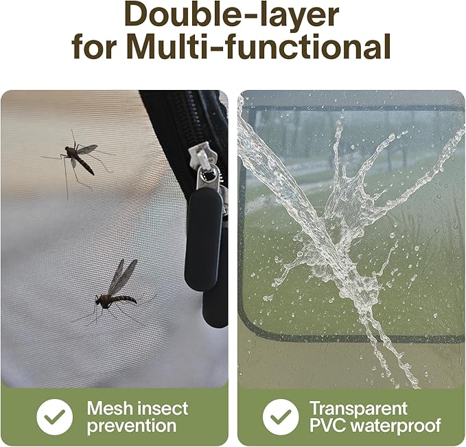 Alvantor Screen House Gazebo, 6-10-15 Person Pop Up Igloo Screened Canopy Tent with Mosquito Netting Sides, Instant UV Resistant Sun Shelter for Garden, Patio, Backyard