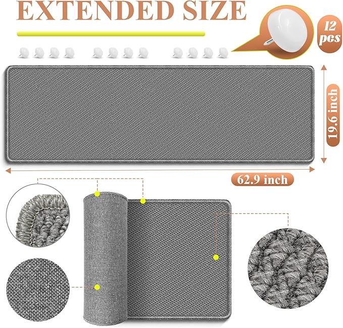Cat Climbing Wall, 62.9x19.6inch Couch Cat Scratch Protector, Wall Cat Scratcher with Fixed Nail, Wall Mounted Cat Scratcher, Thickened Cat Wall Climbing Carpet