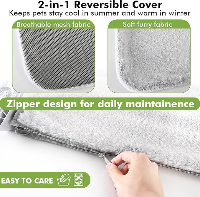 2PC Cat Window Perch Cordless Foldable Cat Hammock Bed for Window with Metal Frame and Reversible Cover, Large Suction Cups Window Resting Seat for Indoor Cats (Cat Bed, L-2PC)