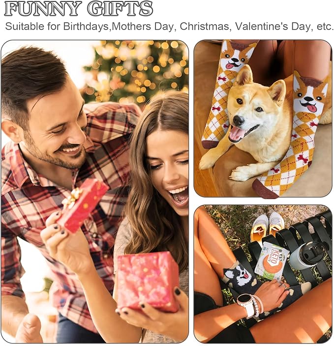 AGRIMONY Women's Cat Socks Cute Animal Socks Dog Valentines Easter Fun Gifts for Women