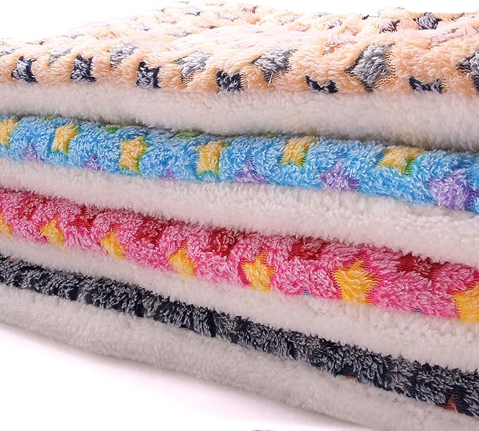 FJWYSANGU Fluffy Pet Cat Blanket Soft Coral Velvet Pet Puppy Cushion Mat Warm Cover Soft Pad Mat L Dark Blue