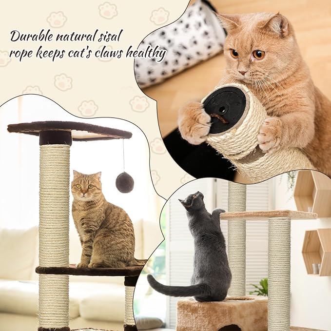 2 Sisal Rope for Cat Scratcher 1/4" x 400' in Total Cat Tree Rope Cat Scratching Post Rope Replacement Parts DIY Hemp Twine for Kitten Shelves Boards Furniture Indoor Cats Tower Carpet, White
