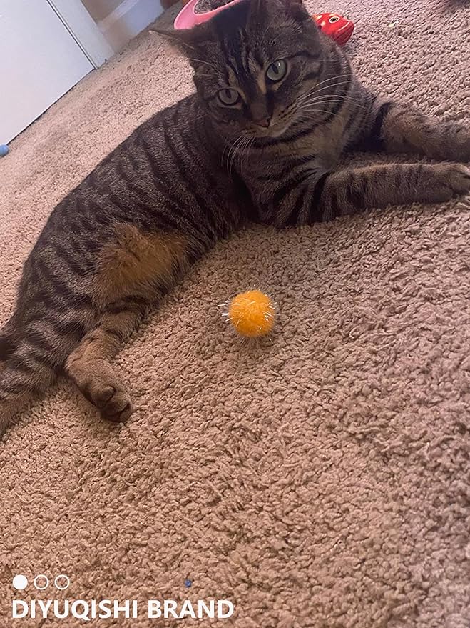 50 PCS Cat Ball Toys for Indoor Cats, Interactive Cat Toy Balls for Exercise and Entertainment Cat Toys for Small and Medium Breed Sizes
