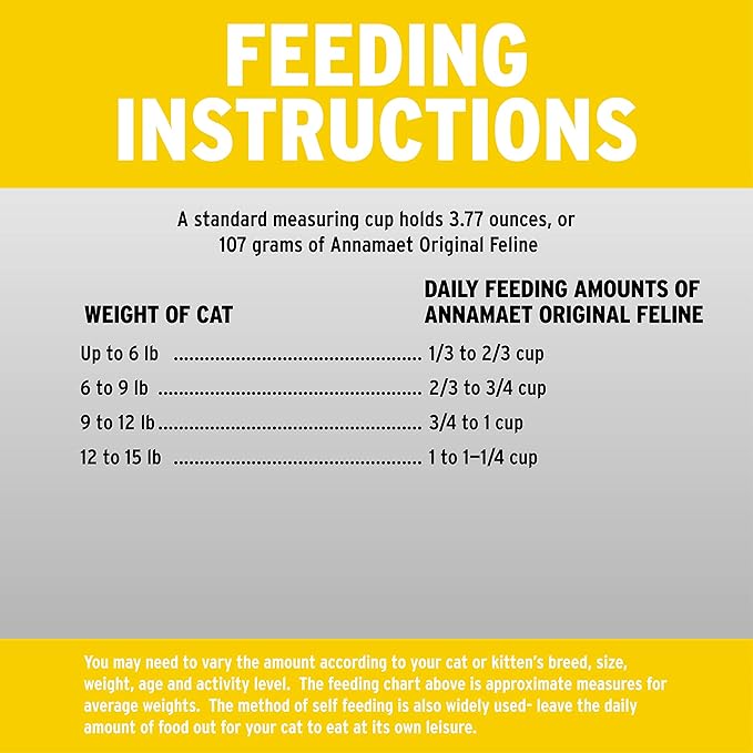 Annamaet Original Feline Formula Dry Cat Food, (Chicken & Brown Rice), 12-lb Bag