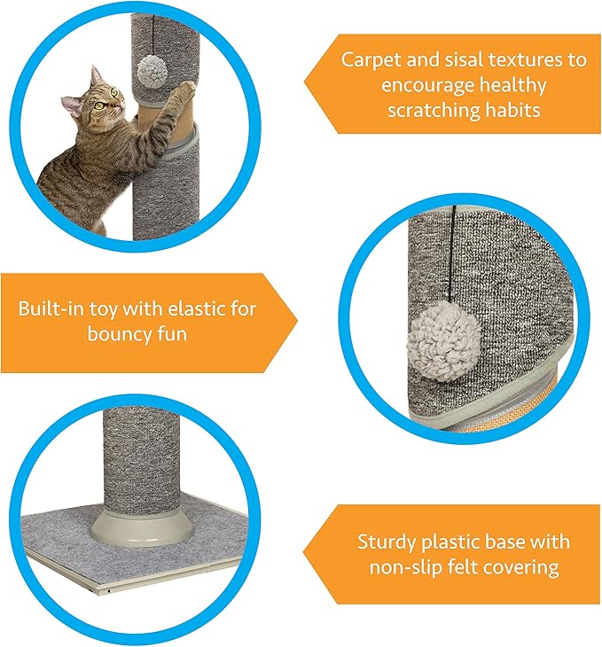 Kitty City Sisal Post Scratcher, Tremendous Twist Post