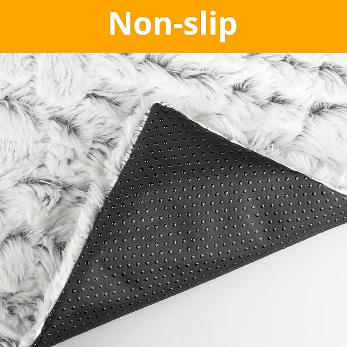 Self Warming Cat Bed, 24" x 18" Ultra Soft Cat Dog Pet Heating Pad for Indoor Outdoor, Non-Slip Heated Cat Mat Thermal Blanket